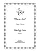 What is a Day? Vocal Solo & Collections sheet music cover